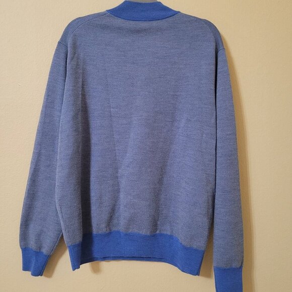 Peter Millar XL Blue Italian Merino Wool Mens Sweater Preppy Office Career - Picture 5 of 8